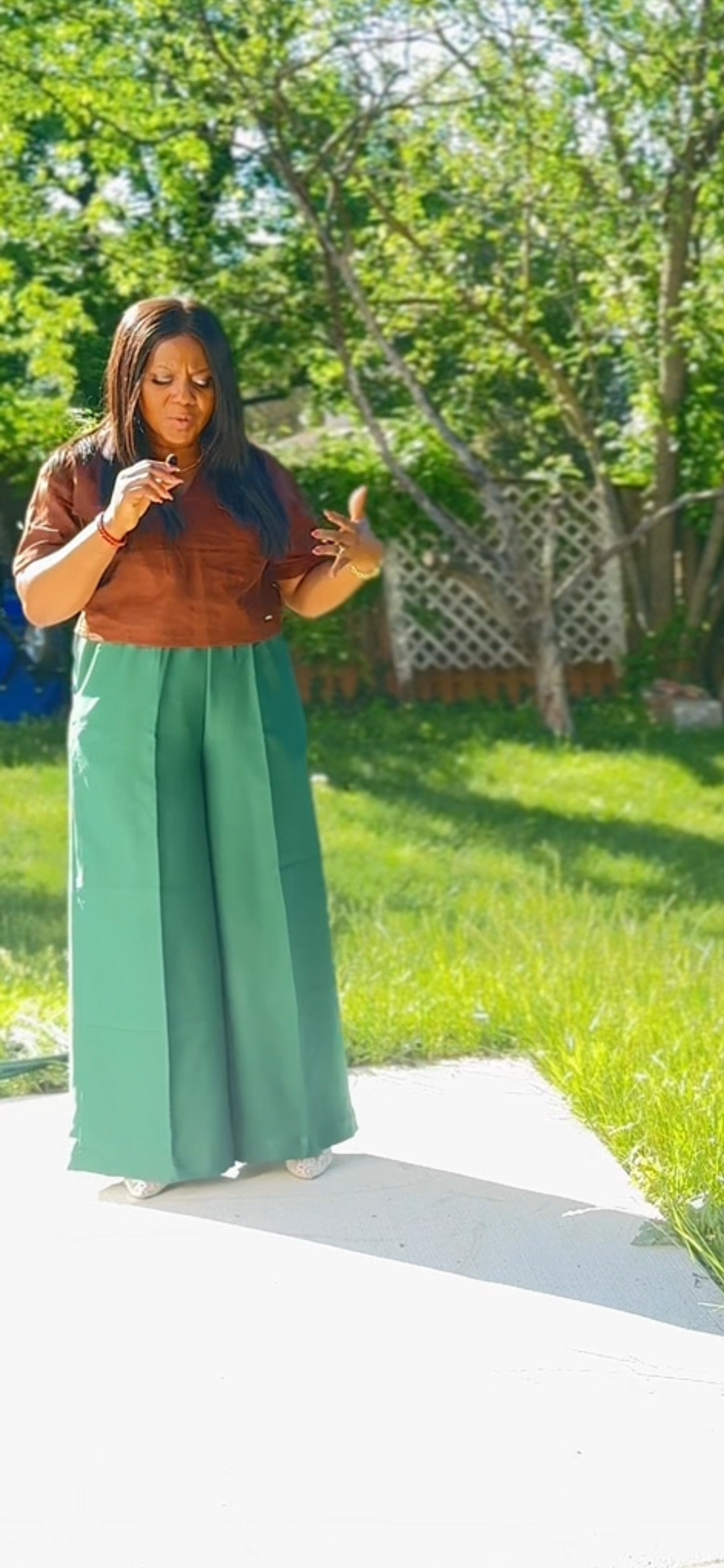 Crepe Wide Leg Loose Pant