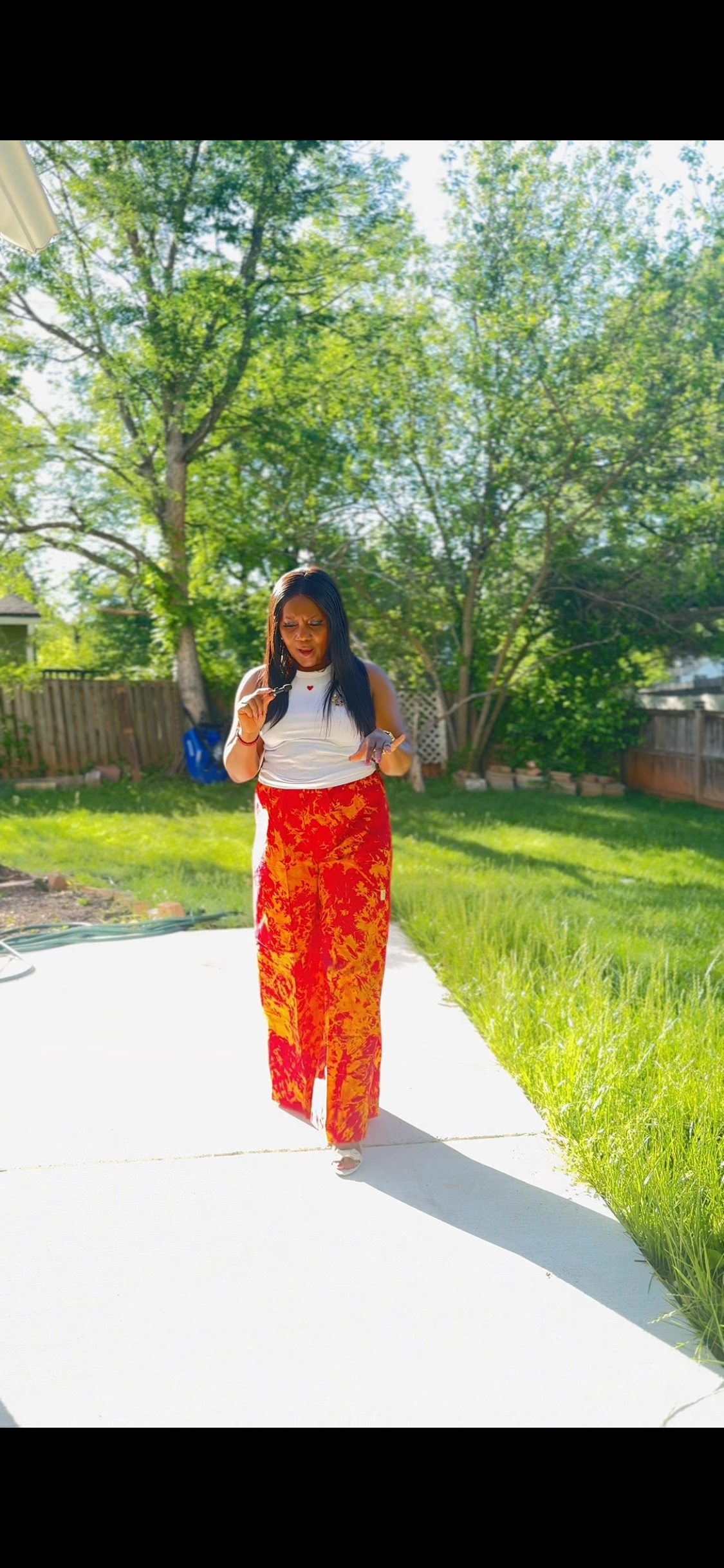 ADIRE WIDE LEG LONG PANT