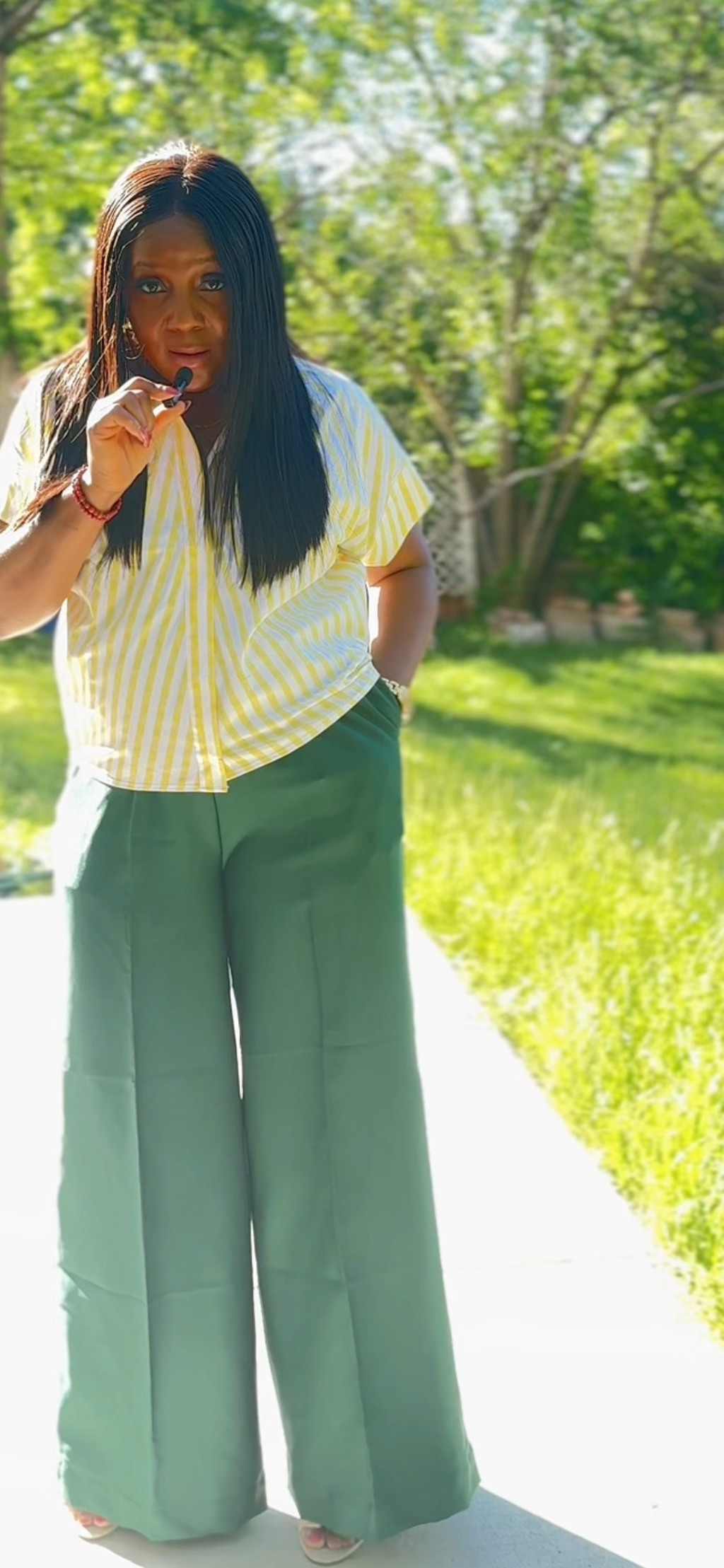 Crepe Wide Leg Loose Pant