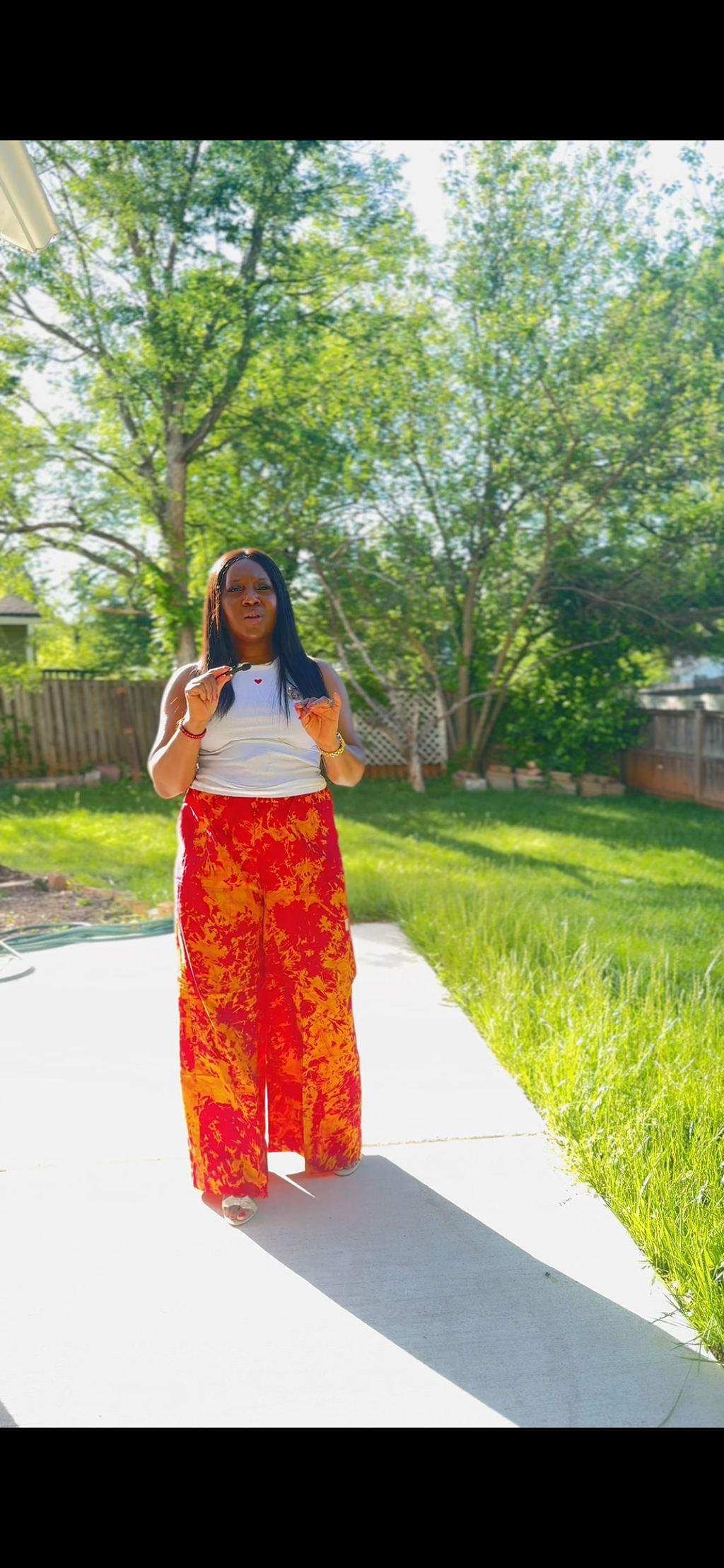 ADIRE WIDE LEG LONG PANT
