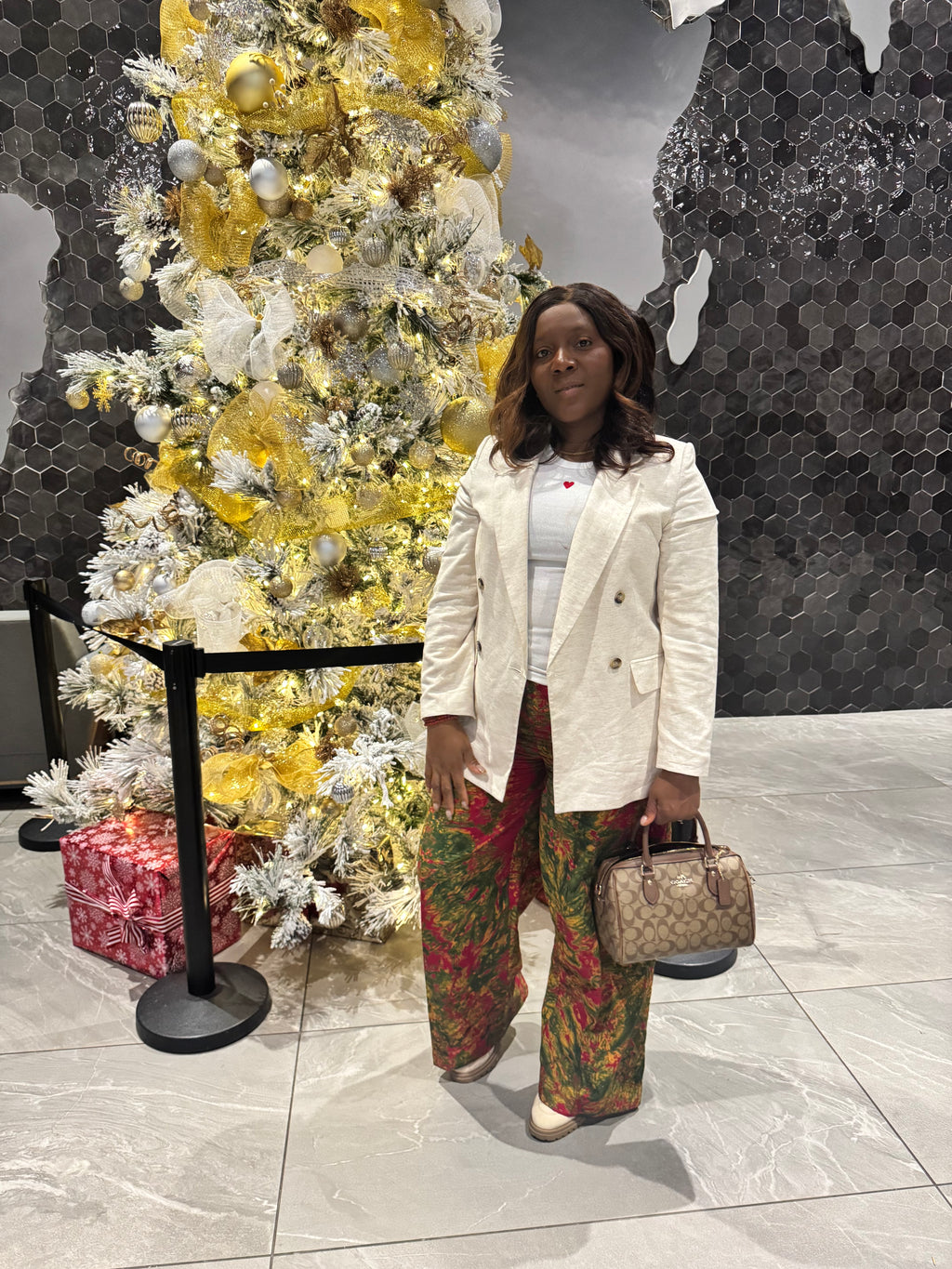 Adire wide leg long pant