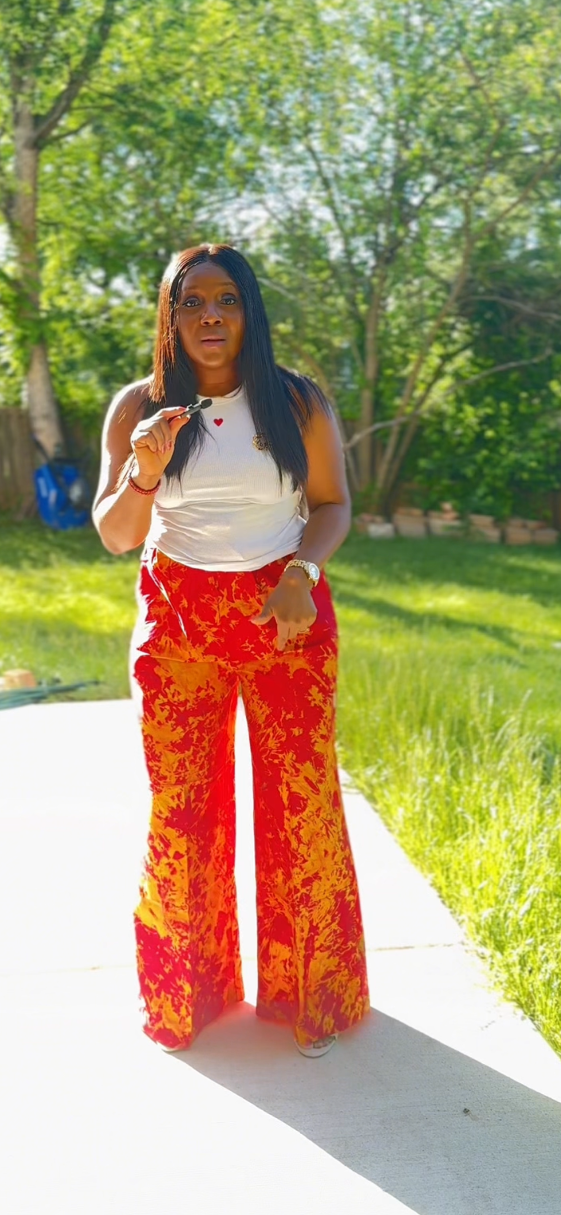 ADIRE WIDE LEG LONG PANT