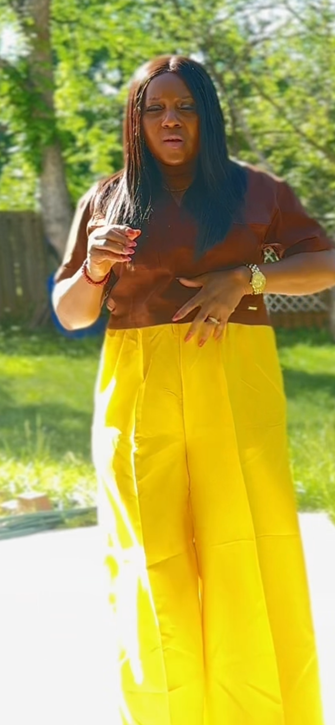 Crepe Wide Leg Loose Pant