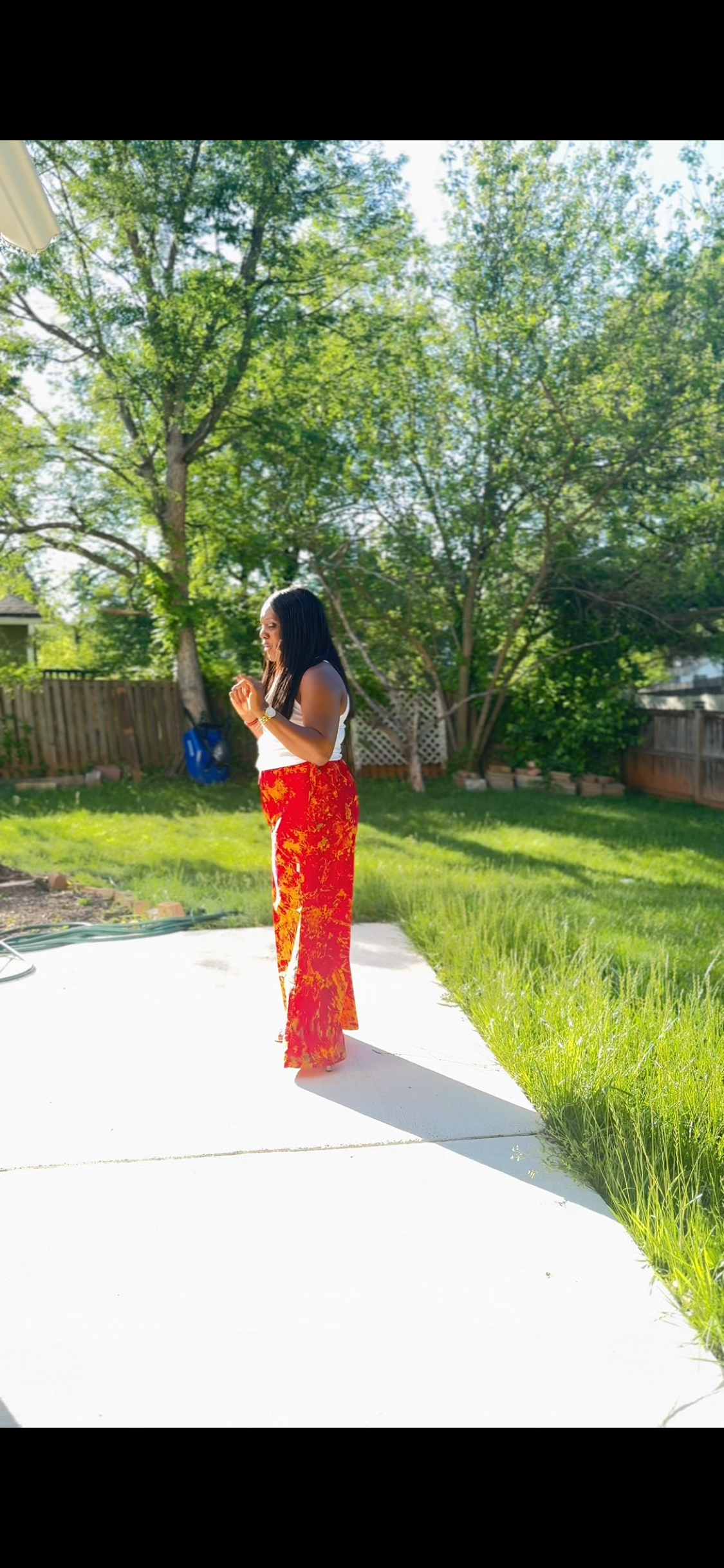 ADIRE WIDE LEG LONG PANT