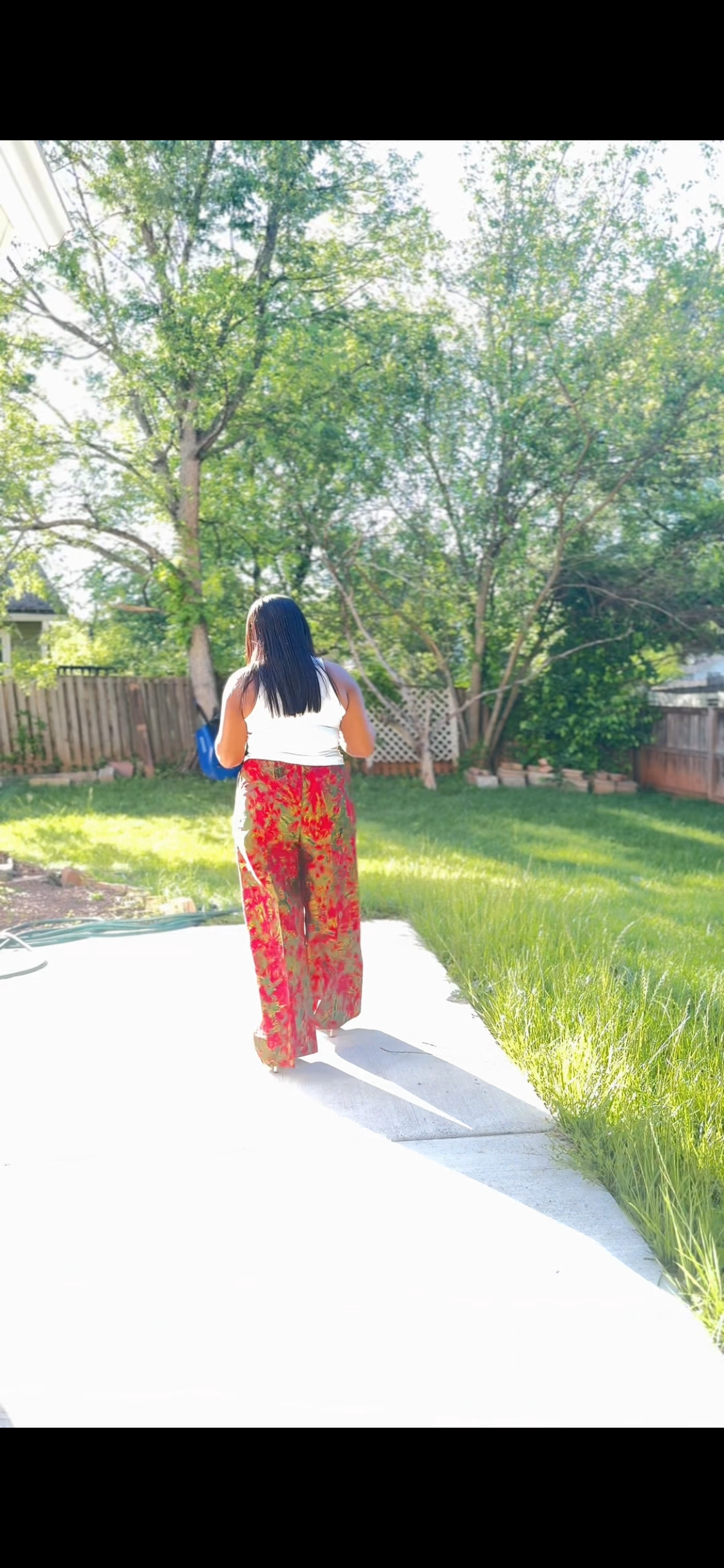 Adire wide leg long pant