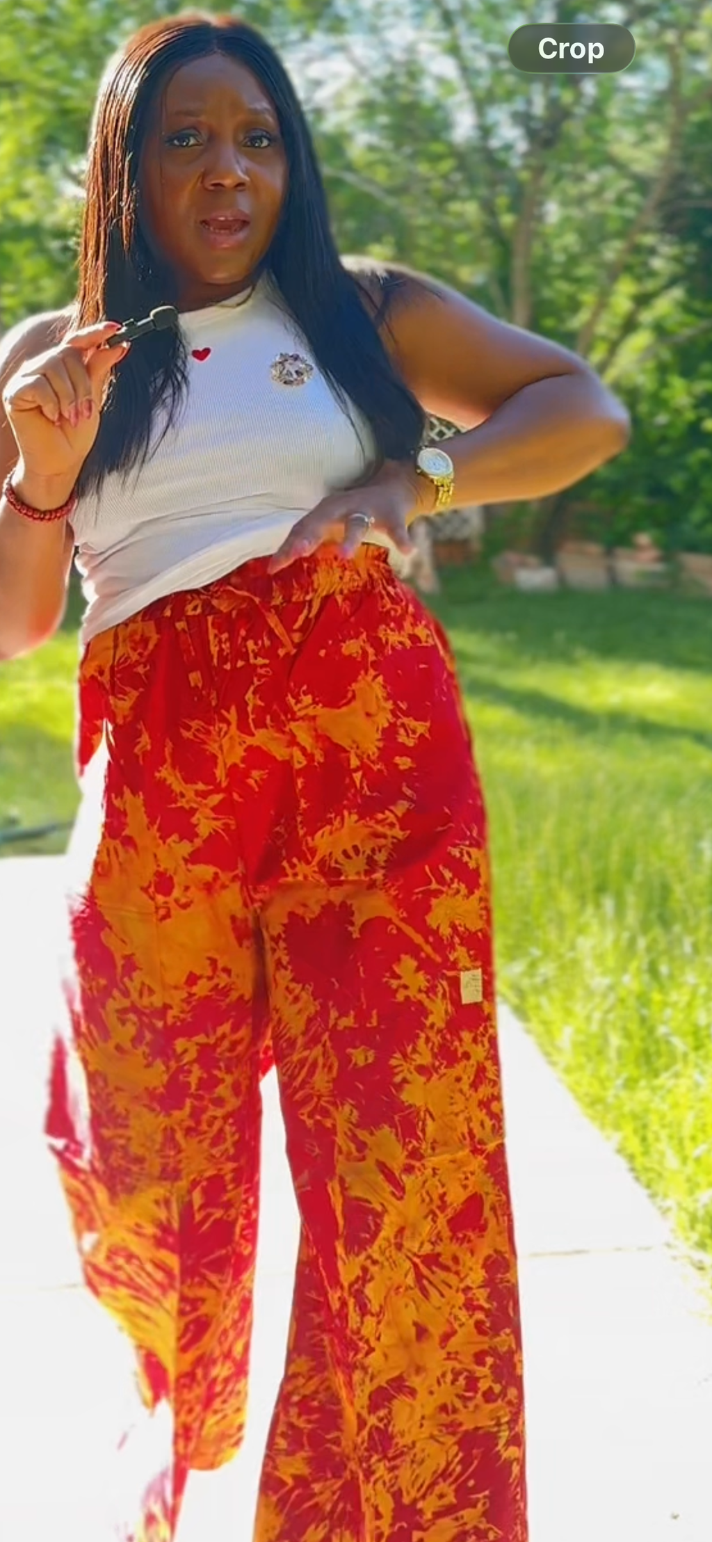 ADIRE WIDE LEG LONG PANT