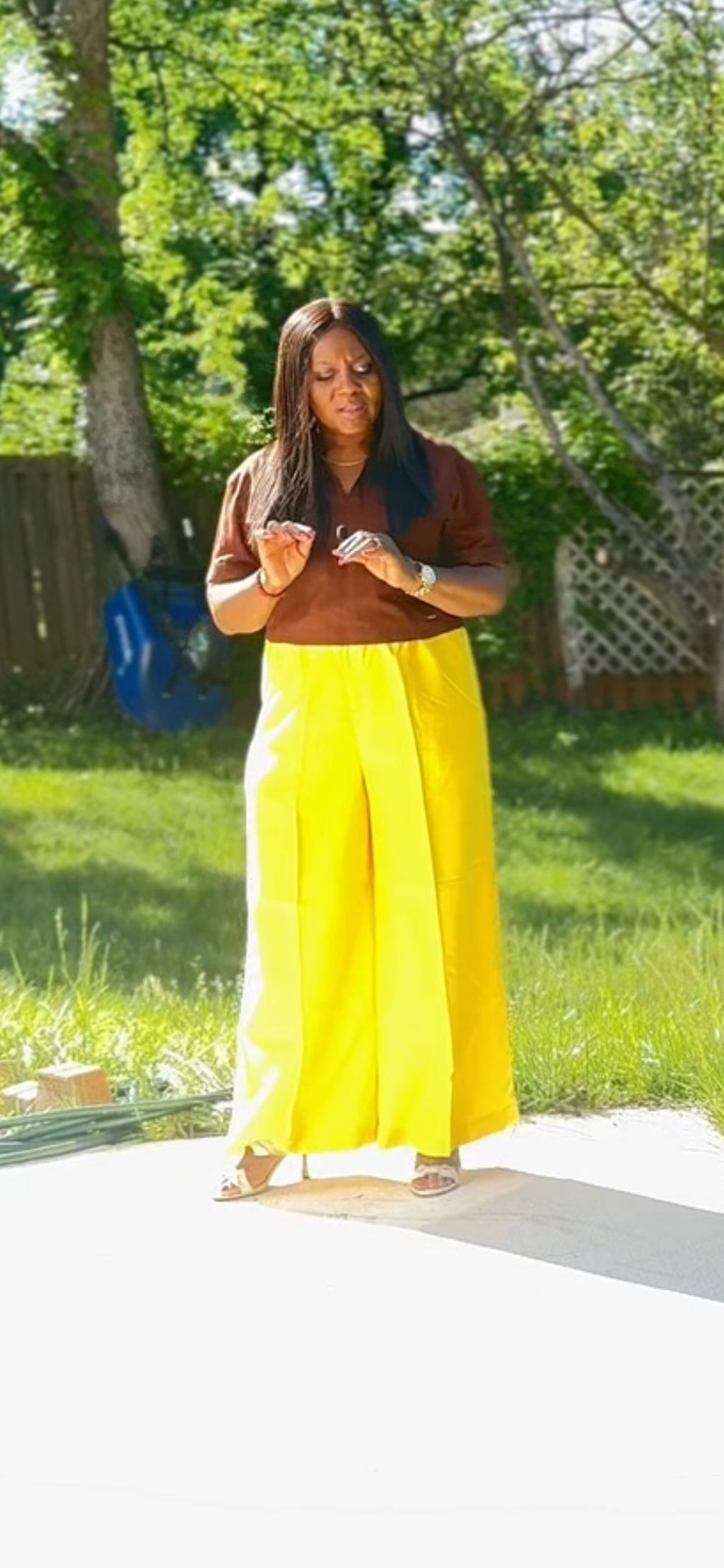 Crepe Wide Leg Loose Pant