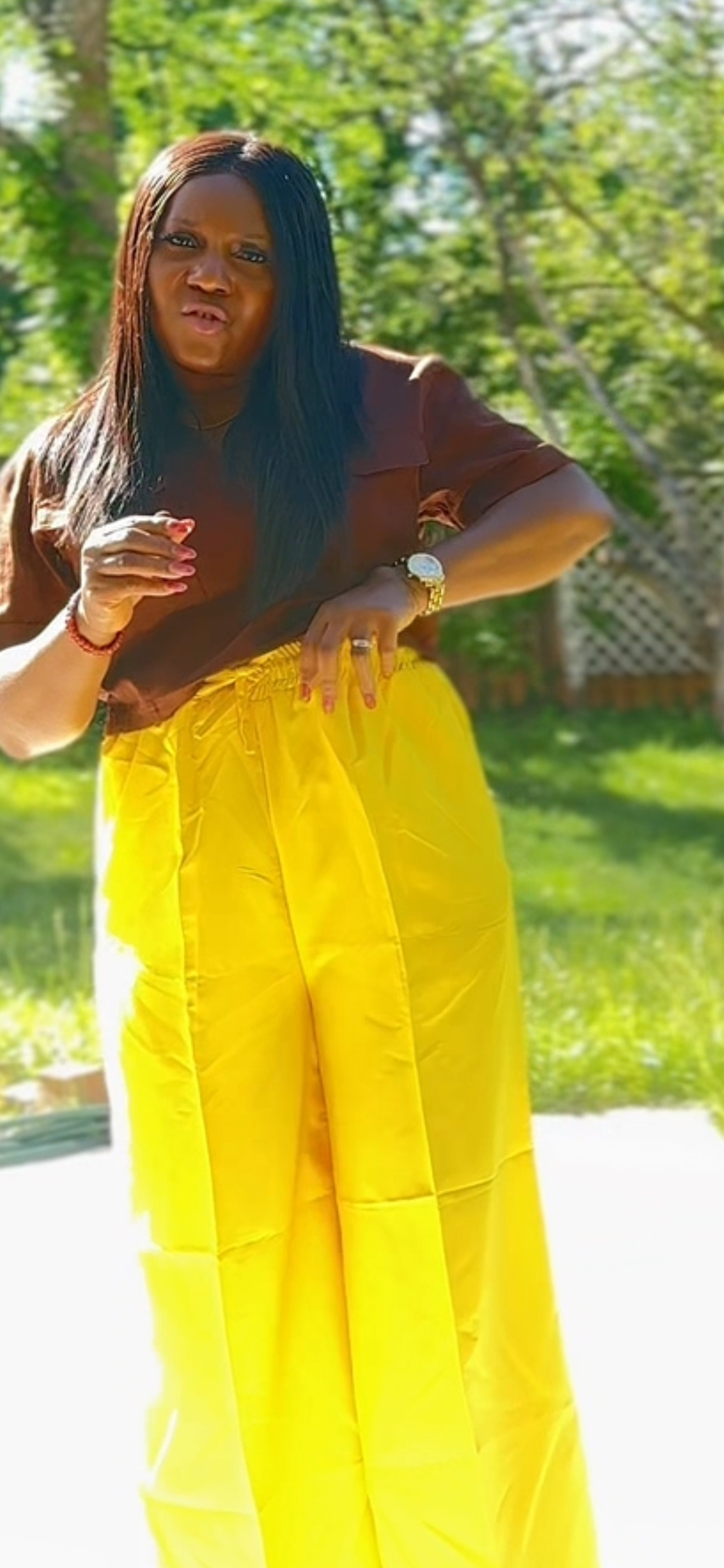 Crepe Wide Leg Loose Pant