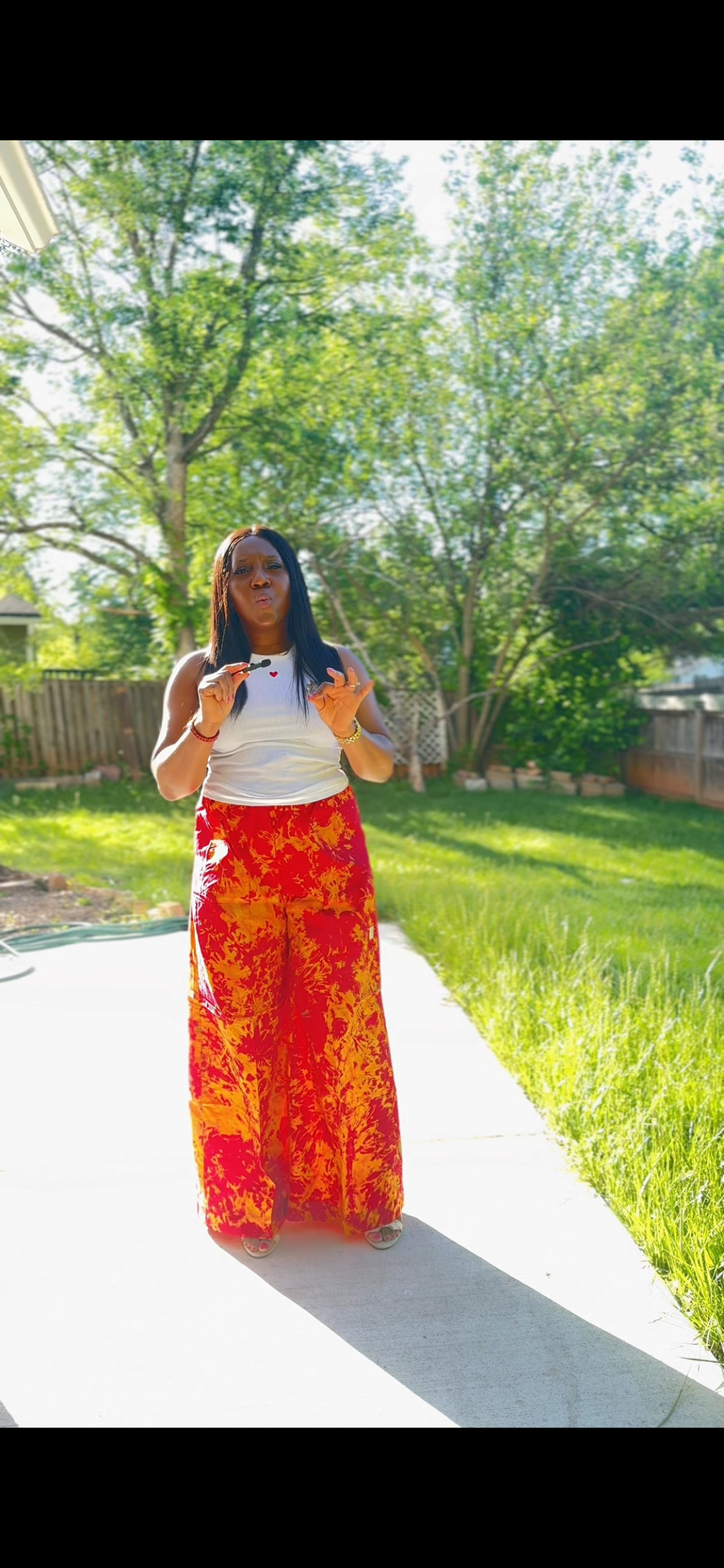 ADIRE WIDE LEG LONG PANT