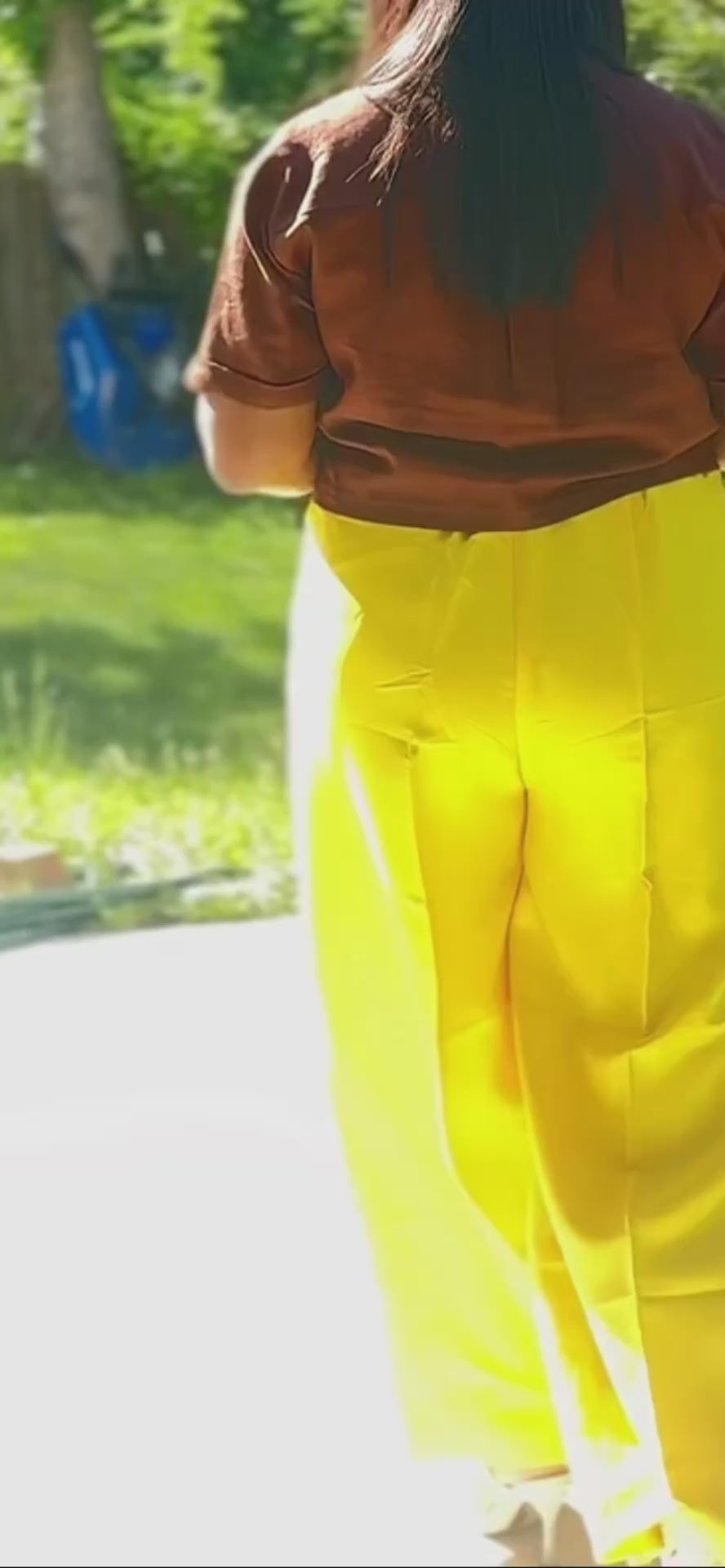 Crepe Wide Leg Loose Pant